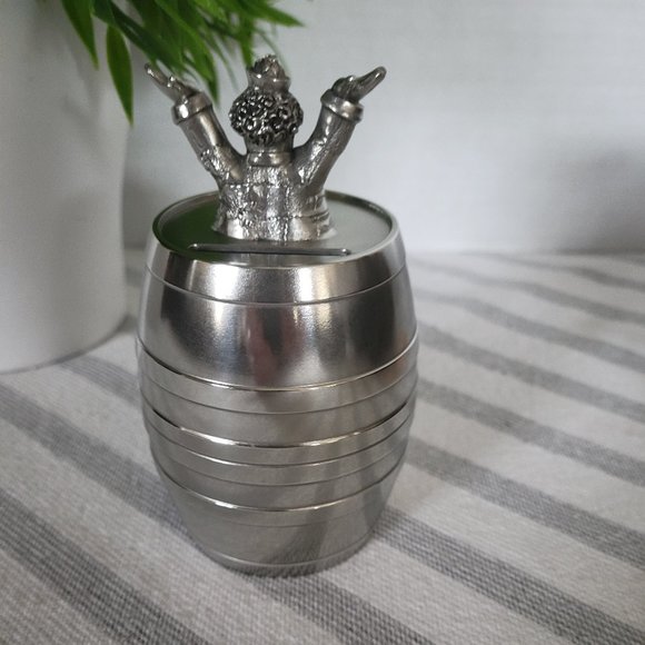 Royal Selangor, BNIB, Pewter Clown Barrel Coin Bank - Picture 10 of 14